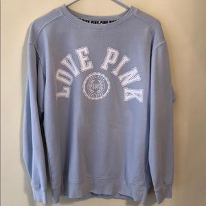 Powder Blue Crew Neck from Pink. Size XS